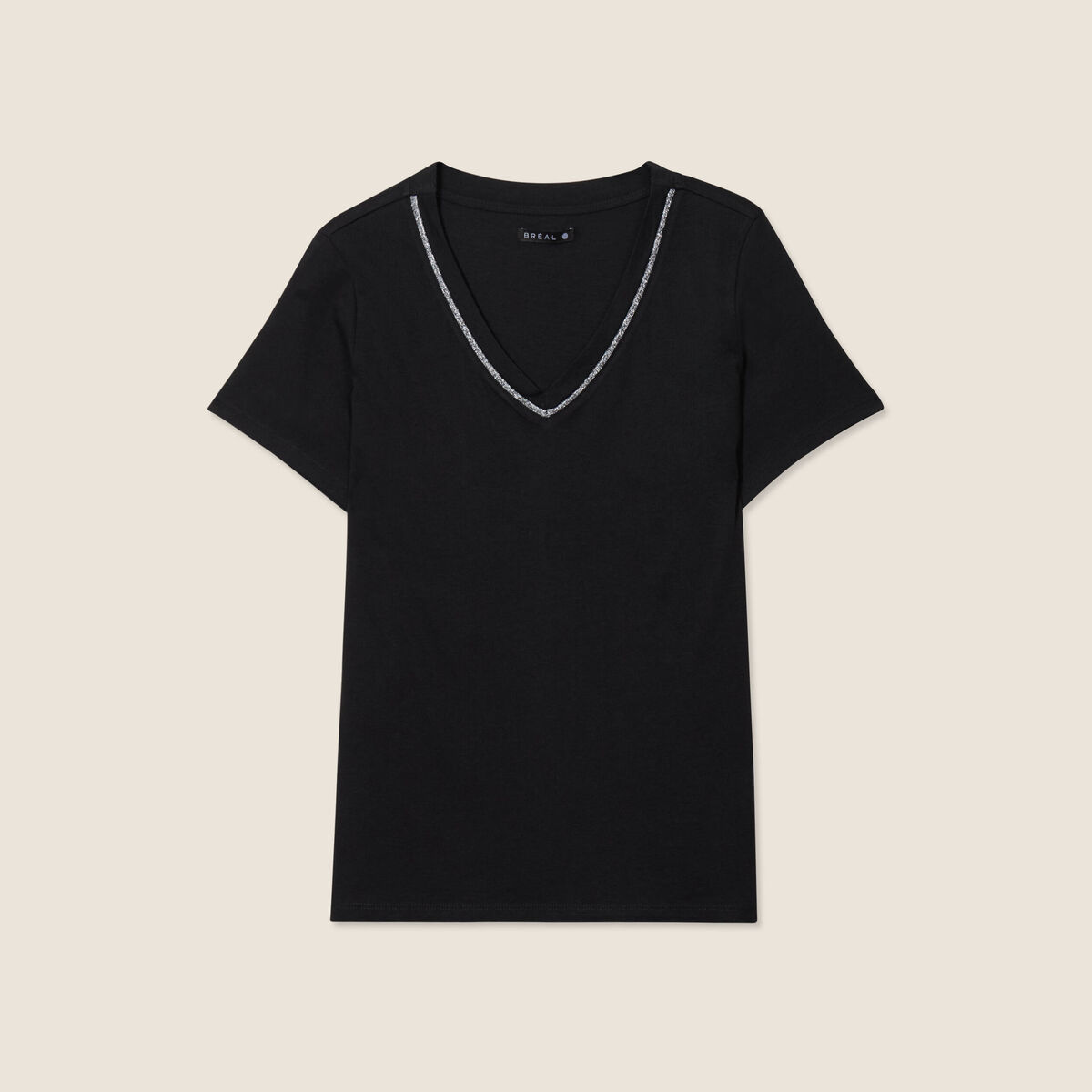 T-shirt manches courtes noir femme