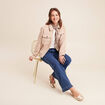 Veste manches longues doubl&eacute;e creme femme