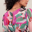 Robe évasée plissée multicolore femme