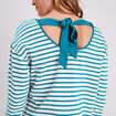 T-shirt manches 3/4 vert canard femme