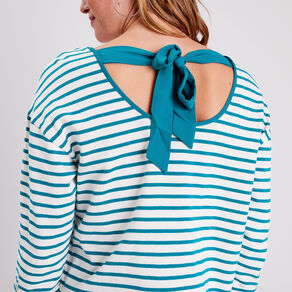 t shirt manches 34 vert canard femme T-shirt manches 3/4 vert canard femme