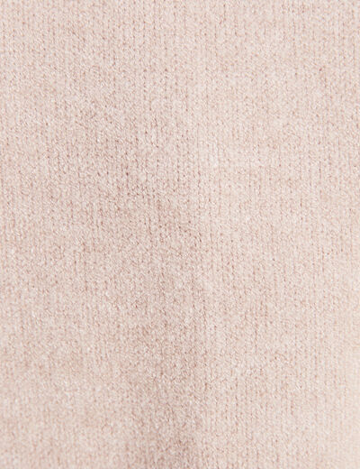 Pull sans manches à capuche creme femme