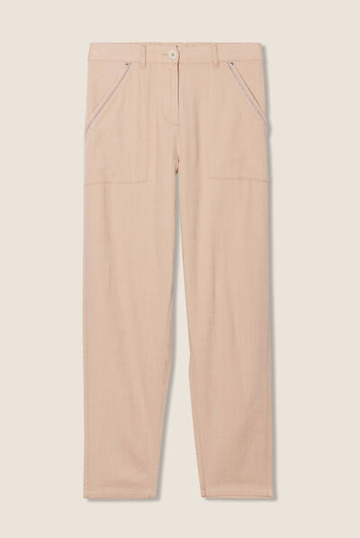Pantalon flou sable femme