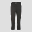 Pantacourt droit taille haute noir femme