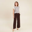 Pull sans manches ecru femme