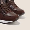 Baskets &agrave; talon compens&eacute; marron fonc&eacute; femme