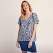 Blouse manches courtes blanc femme