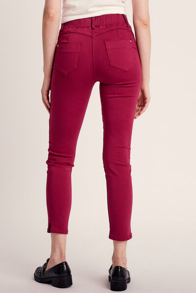 Tregging taille standard rouge foncé femme