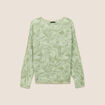 Pull col bateau manches longues gris femme