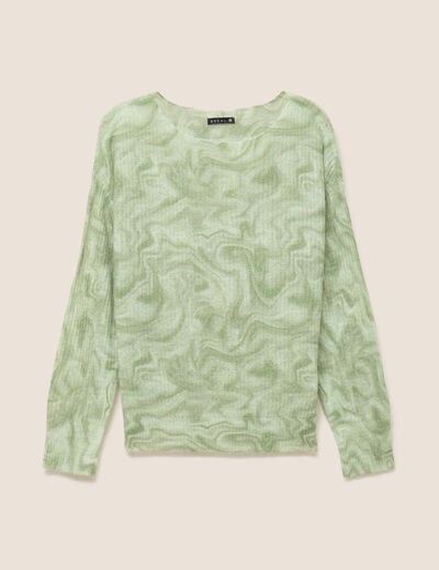 Pull col bateau manches longues gris femme