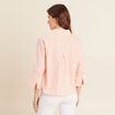 Chemise manches 3/4 orange femme