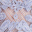 Pull manches longues aspect dentelle bleu ciel femme