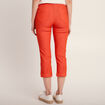 Pantacourt droit taille haute orange femme