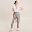 Pantalon chino 7/8ème vert clair femme