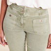 Jean coupe bootcut taille haute vert clair femme