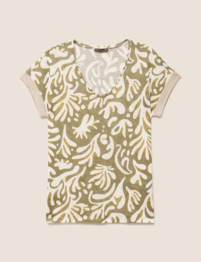 T-shirt manches courtes vert femme