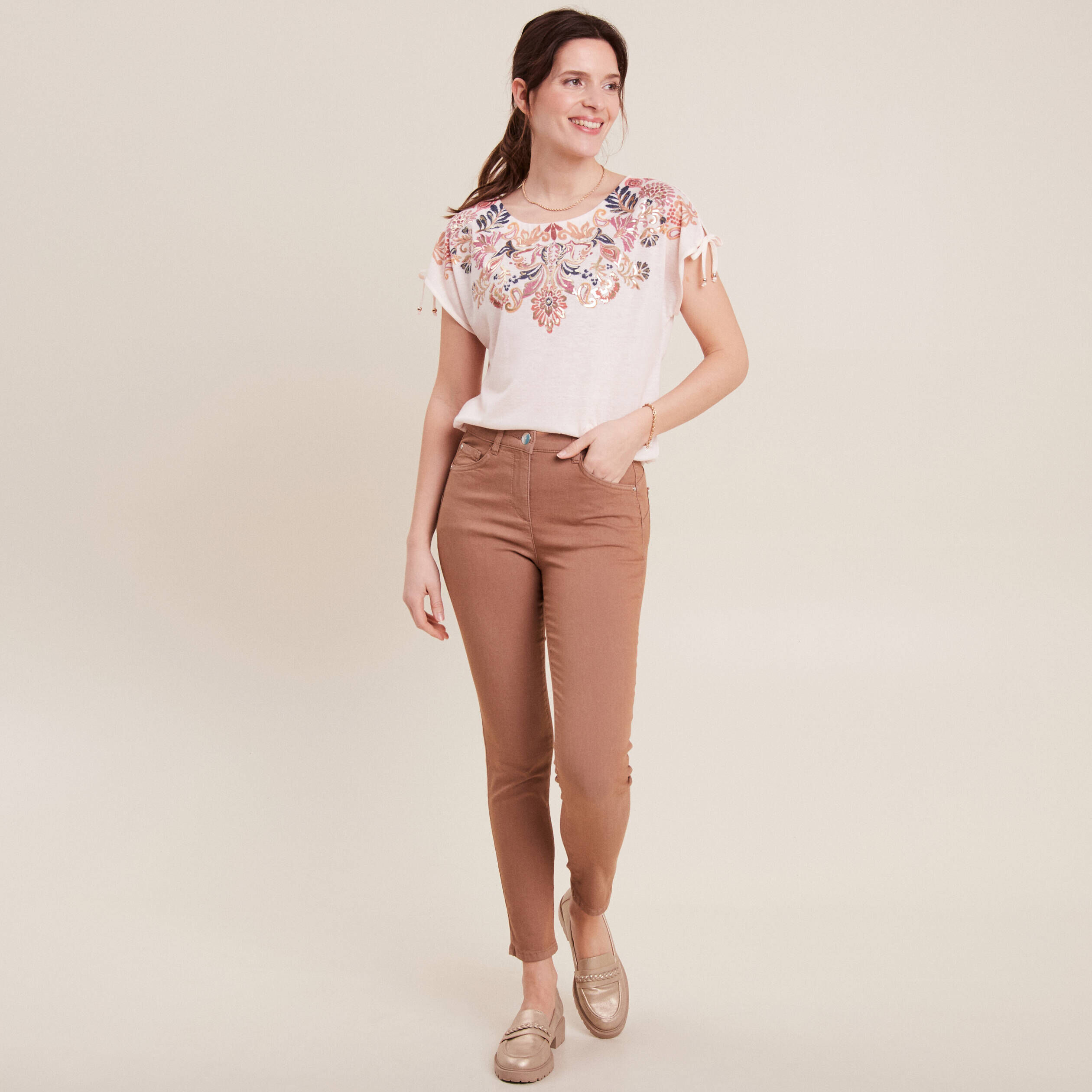 Pantalon coloré femme deals