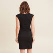 Robe courte ajustée noir femme