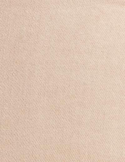 Jean coupe droite 7/8&egrave;me denim beige femme