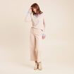 T-shirt effet 2 en 1 col chemise creme femme