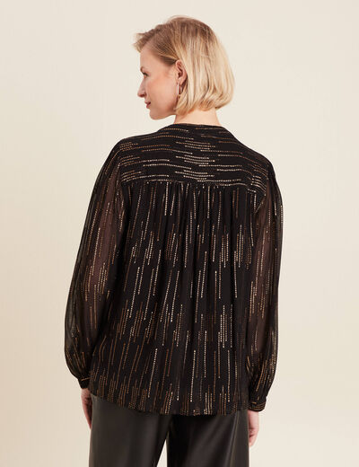 Blouse manches longues couleur or femme