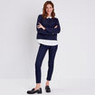 T-shirt manches longues bleu foncé femme