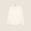 Chemise avec sequins ecru femme