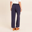 Pantalon large bleu marine femme