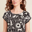 T-shirt manches courtes noir femme