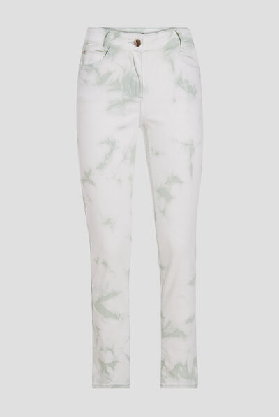 Pantalon ajusté vert clair femme