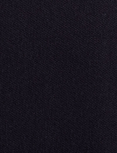 Gilet long à capuche bleu foncé femme