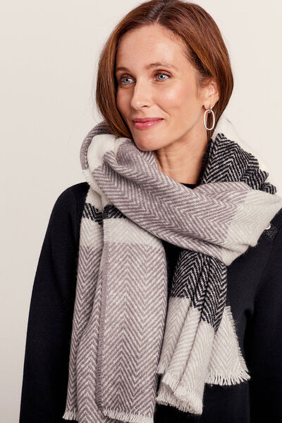 Écharpe gris argent femme