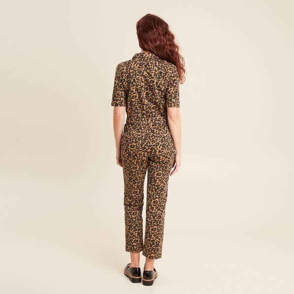 Combinaison pantalon à pont marron femme