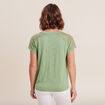 T-shirt manches courtes vert olive femme