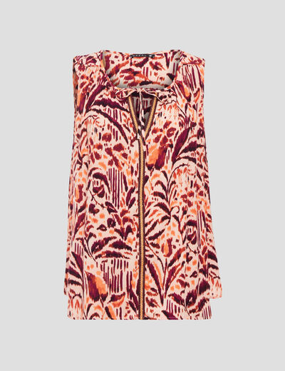 Blouse sans manches rose clair femme