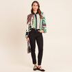 Chemise fluide manches longues vert femme