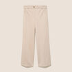 Pantalon large 7/8&egrave;me sable femme