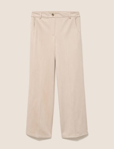 Pantalon large 7/8&egrave;me sable femme