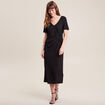 Robe midi moulante noir femme