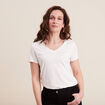 T-shirt manches courtes ecru femme