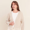 Gilet manches longues brillant couleur or femme
