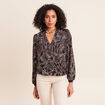 T-shirt cache-c&oelig;ur noir femme