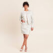 Jupe droite r&eacute;versible blanc femme