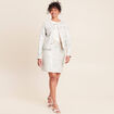 Veste cintr&eacute;e r&eacute;versible manches longues blanc femme