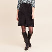 Jupe en velours longueur genoux noir femme