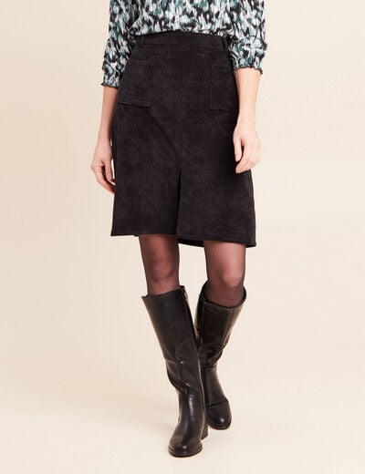 Jupe Crayon Noire Marks And Spencer, Taille 10, Doublée, Longueur Genou