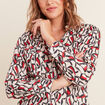 Chemise manches longues rouge femme