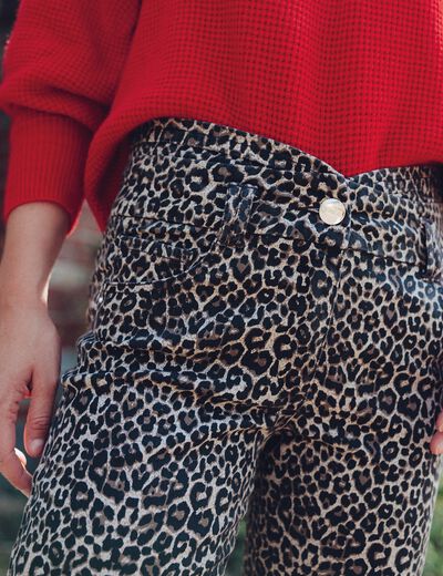Pantalon ajusté noir femme