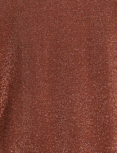 Pull manches longues marron femme