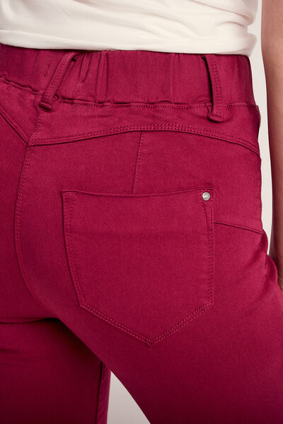 Tregging taille standard rouge foncé femme